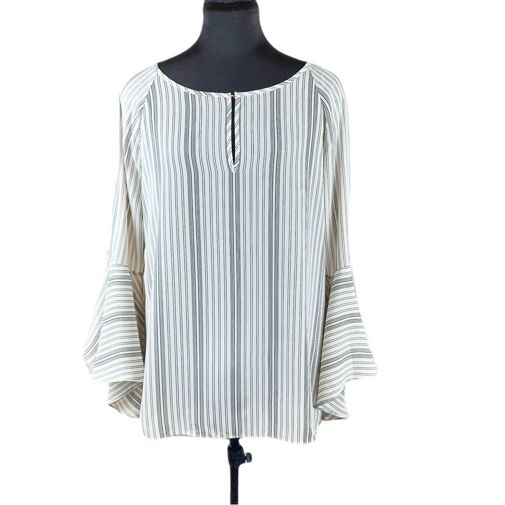 Striped Long-Sleeve Blouse